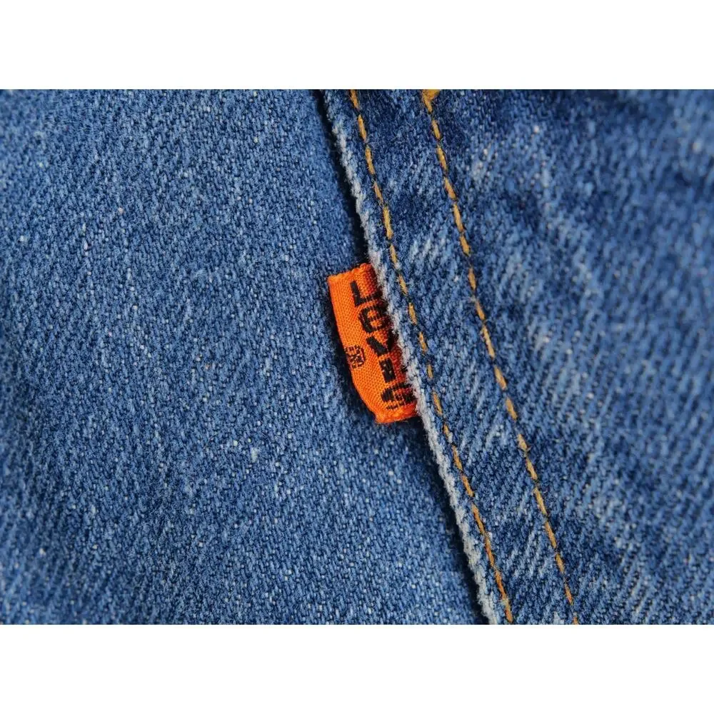Vintage 1980 Levis 505 USA Denim Jeans Mens 38x34 Fits 30.5L Distressed Hems 8